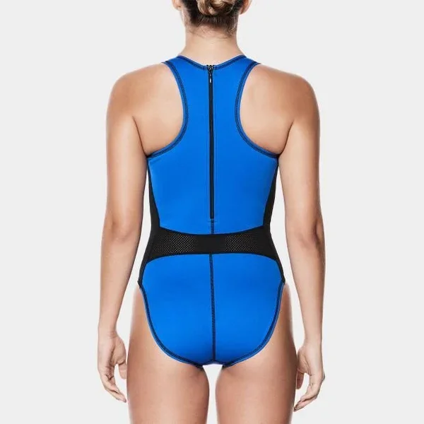 Nike Women's High Neck Tank Water Polo Suit Game Royal 36