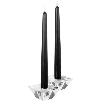 12 Piece Unscented Taper Candle Set The Party Aisle Size: 12x22 H x 0.75x22 W x 0.75x22 D, Color: Black, Pack Size: 100