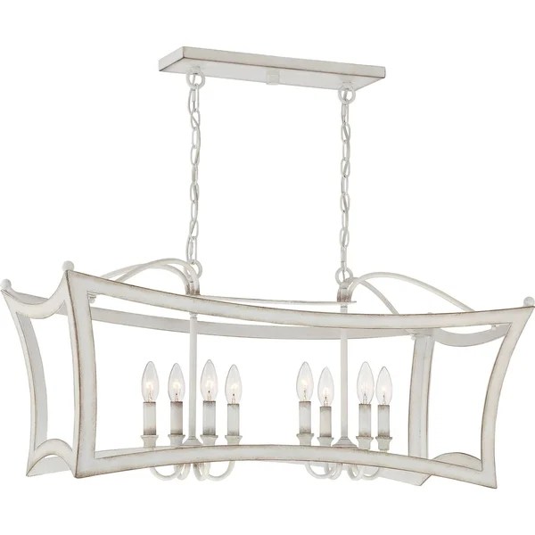 Quoizel 8 Light Summerford Island Chandelier Antique White