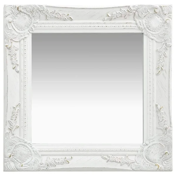 vidaXL Wall Mirror Baroque Style 19.7x22x31.5x22 White