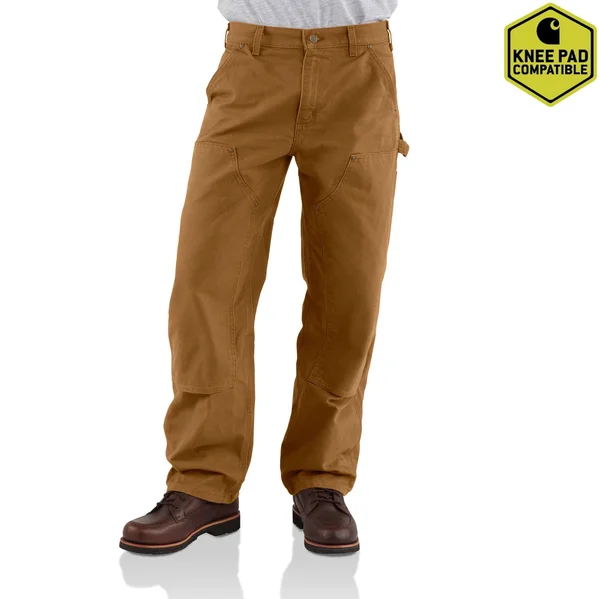 Men's Washed-Duck Double Front Work Dungaree - Carhartt Brown - 38X36