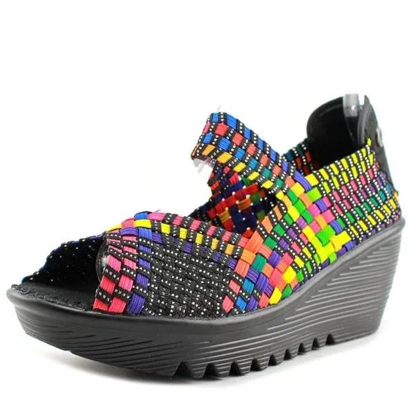 Bernie Mev Women's Halle Wedge Pump, Black, 38 EU/7.5-8 M US