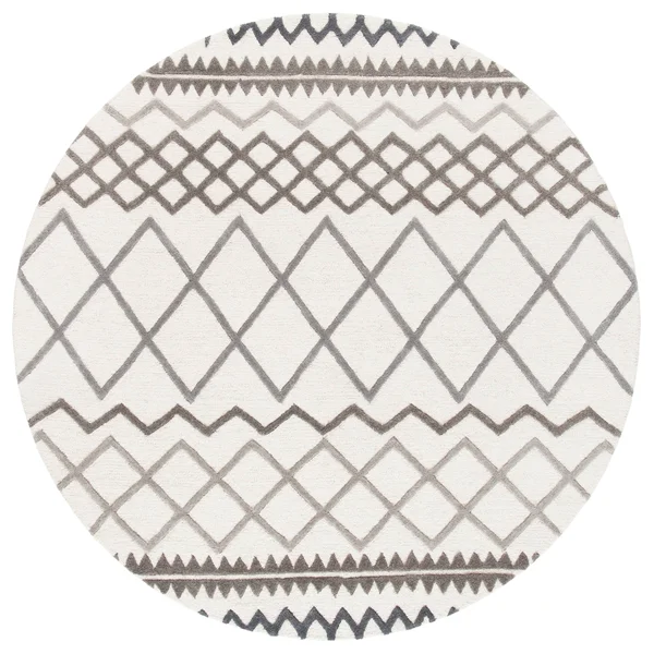Safavieh Glamour Rug Collection GLM634A - Ivory - Grey - 9& x 12&