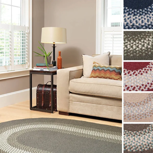 Colonial Mills Cozy Cabin Braided Reversible Indoor Area Rug - 3& x 5& Oval - Bark