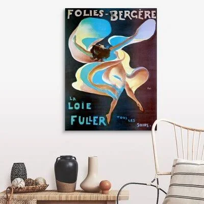 La Loie Fuller, Folies Bergere by Jean De Paleologue - Print on Canvas House of Hampton Format: Wrapped Canvas, Size: 40x22 H x