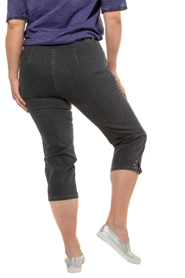 Plus Size Mony Denim Stretch Capri Pants
