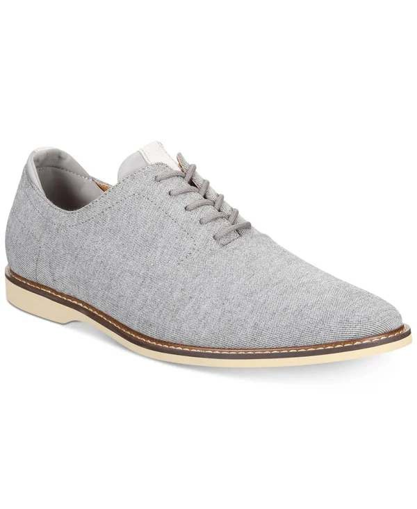 Bar III Men's Dylan Lace-Up Oxfords, Created for Macy&s - Grey