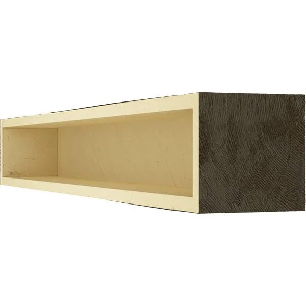 Ekena Millwork MANUKP08X12X84NS 8x22H x 12x22D x 84x22W Knotty Pine Faux Wood Fireplace Mantel - Natural Ash
