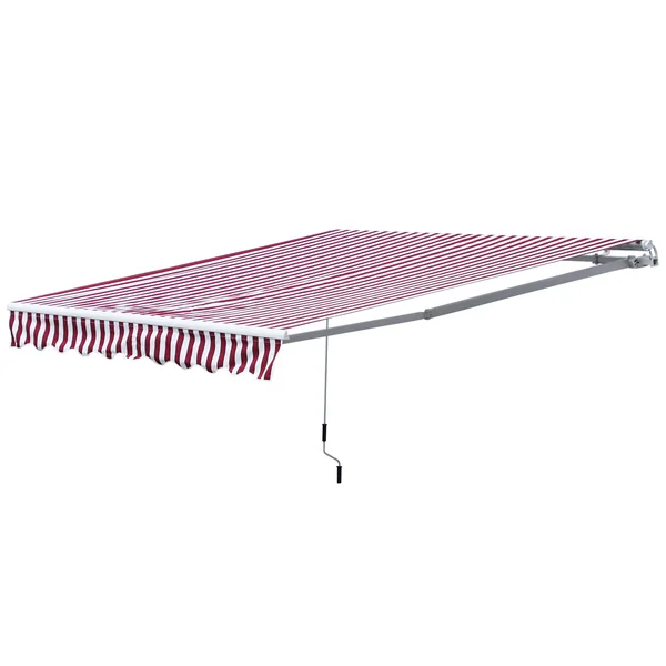 Outsunny Openable Outside Sun Shade for Window/Door to Reduce Heat in Your Home - Red