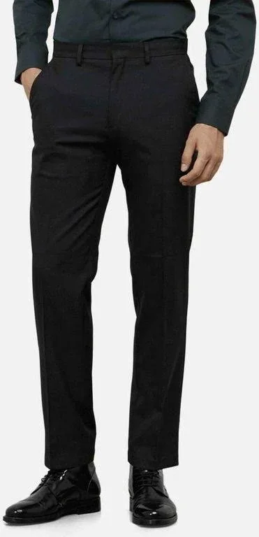Kenneth Cole Reaction Black Reaction Stretch Gab Modern Fit Flat Front Dress Pants