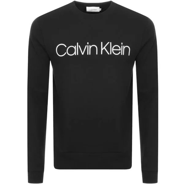 Calvin Klein Logo Crew Neck Sweatshirt Black