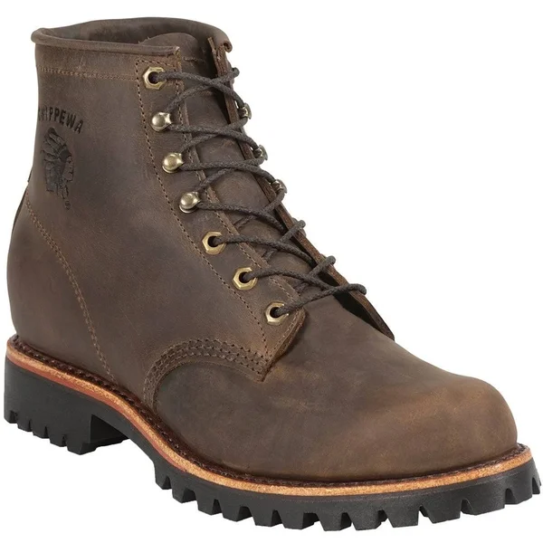 Chippewa Apache Steel Toe Lace Up Men's Boots Chocolate : 14 EE