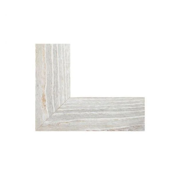 MirrorChic Driftwood 24 in. x 36 in. Mirror Frame Kit in White - Mirror Not Included