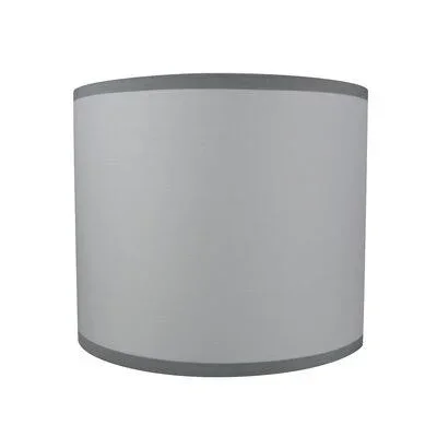 Classic Silk Drum Lamp Shade ( Spider ) Winston Porter Color: Off White with Dark Gray TRIM - Size: 10x22 H x 12x22 W x 12x22 D