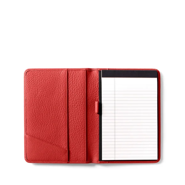 Junior Leather Padfolio - Small Portfolio, with 5x22x 8x22 Letter Pad - Red - Personalized Gifts, Leatherology