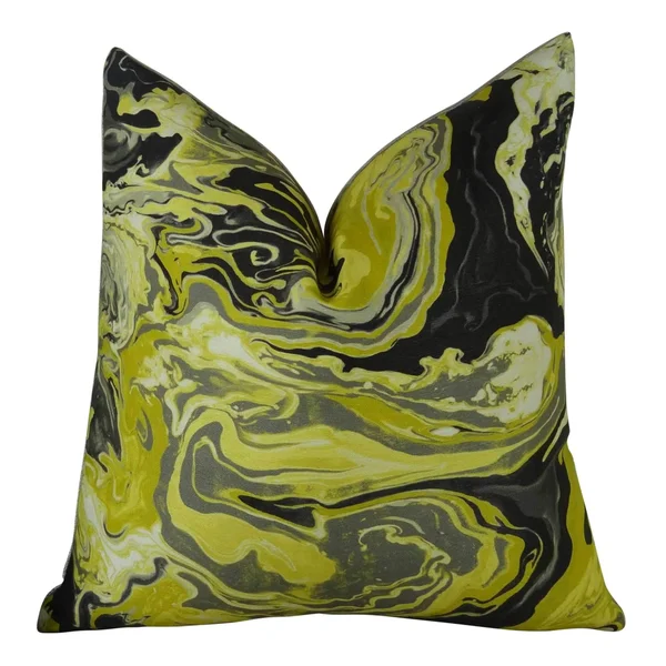 Plutus Medici Marble Ink Handmade Throw Pillow Double Sided 22x22 x 22x22