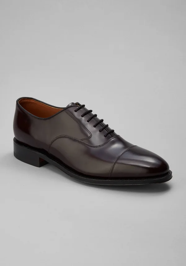 Johnston & Murphy Men's Melton Cap Toe Oxfords - Burgundy, 12 C Width