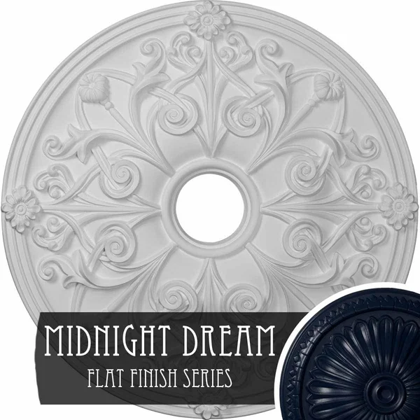 23 5/8x22OD x 3 7/8x22ID x 2 1/8x22P Jamie Ceiling Medallion (Fits Canopies Up to 3 7/8x22) - Hand-Painted Midnight Dream