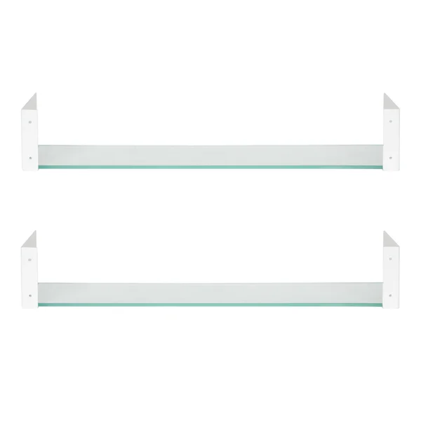 Kate and Laurel Rodi Wall Shelf Set - 2 Piece - Black