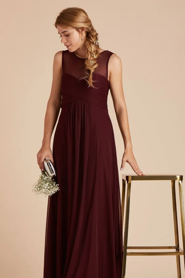 Birdy Grey Ryan Bridesmaid Dress in Cabernet M, Cabernet