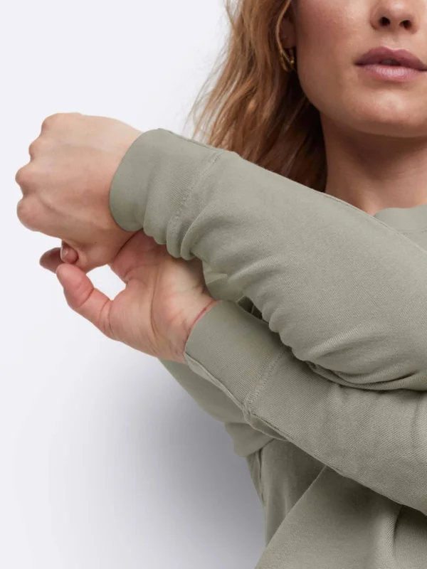 Organic Terry Raglan Sweatshirt Sage - 3X