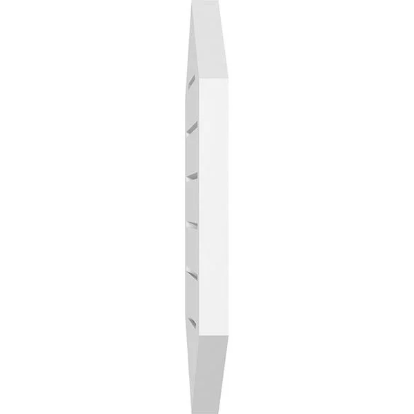 Ekena Millwork GVPVP22X3002SF-12 22x22W x 30x22H Vertical Peaked Surface Mount PVC Gable Vent 12/12 Pitch: Functional, w/ 2x22W