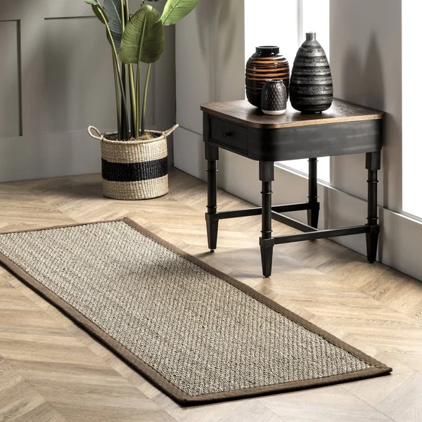 nuLOOM Elijah Seagrass Natural Runner Rug - 2& 6x22 x 6&, Brown