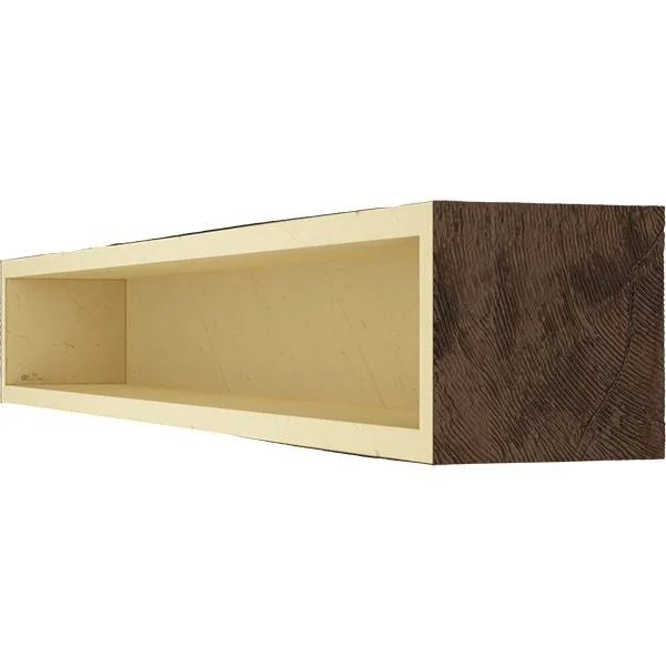 Ekena Millwork MANUPC04X04X84ZH 4x22H x 4x22D x 84x22W Pecky Cypress Faux Wood Fireplace Mantel, Premium Hickory