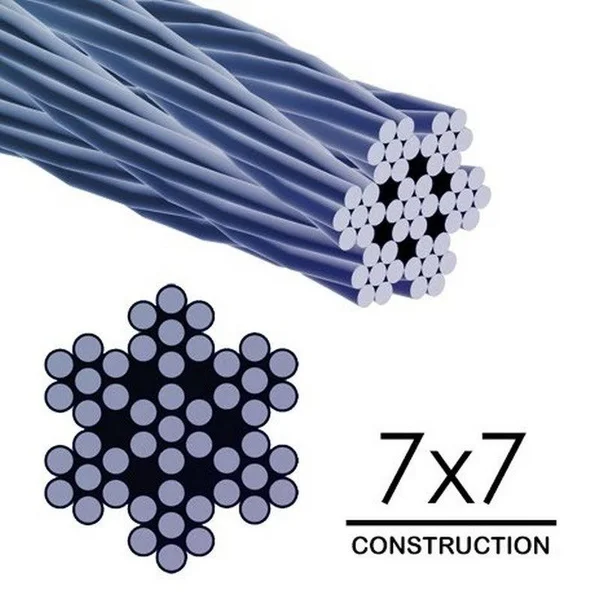Aleko Stainless Aircraft Steel Cable Wire Rope, 1000&