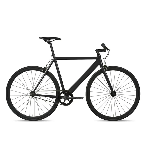 6KU Aluminum Fixed Gear Single-Speed Fixie Urban Track Bike - Shadow Black, 55cm