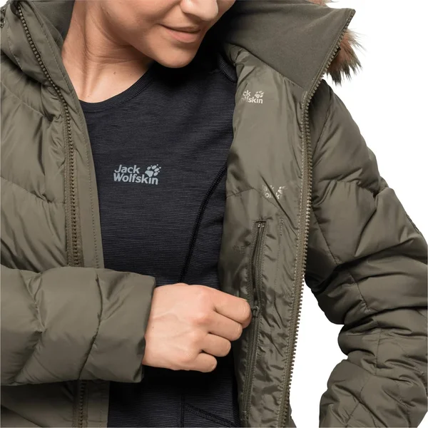 Jack Wolfskin Womens Selenium Bay Down Jacket Granite M