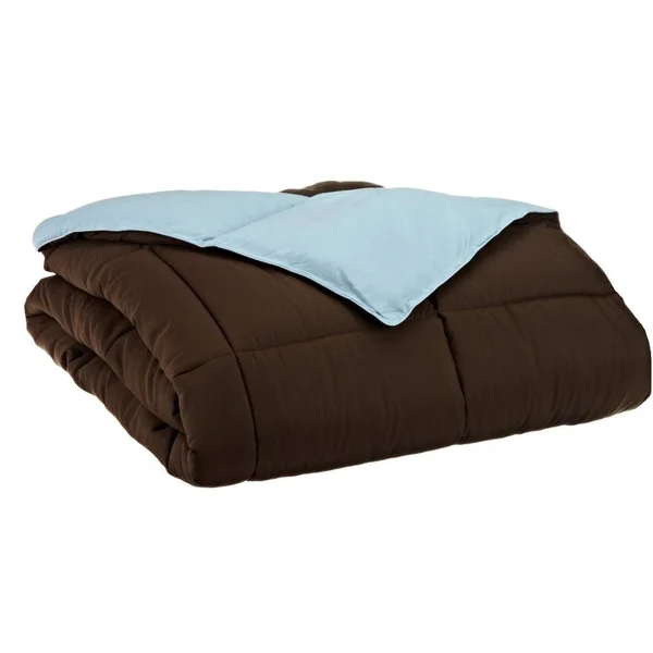 Grand Down All Season Down Alternative Reversible Comforter, Black/Grey, Twin XL