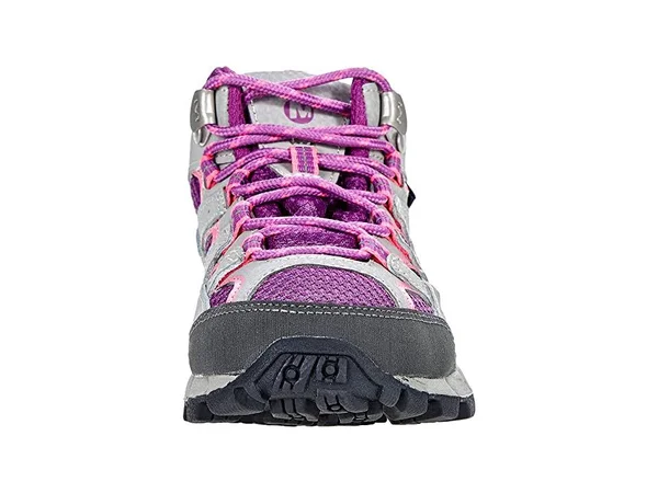 Merrell Kid's Moab 2 Mid Waterproof Boot, Size: 11.5, Paloma/Berry