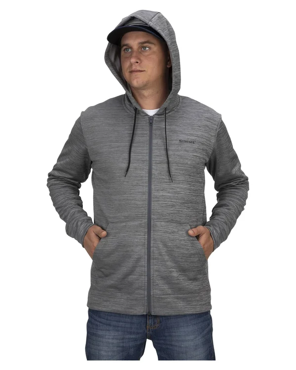 Simms Challenger Full-Zip Hoody - Carbon Heather, L