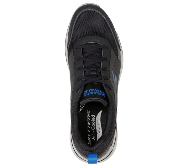 Skechers GOwalk Arch Fit - Recharge Black/Blue - Size 9.0