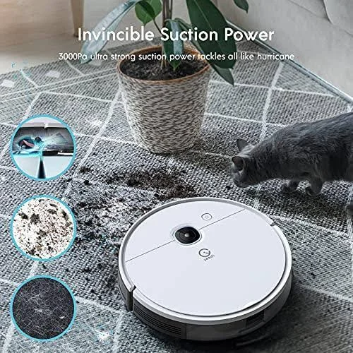 Yeedi VAC Station, Self-Emptying Robot Vacuum Cleaner, Vacuum & Mop, 30 Days Auto Empty, 3000Pa SUCTION, Carpet DETECT, Smar