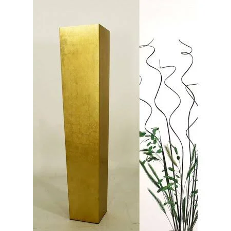 Green Floral Crafts, 27x22 Slender Tapered Tall Floor Vase Gold