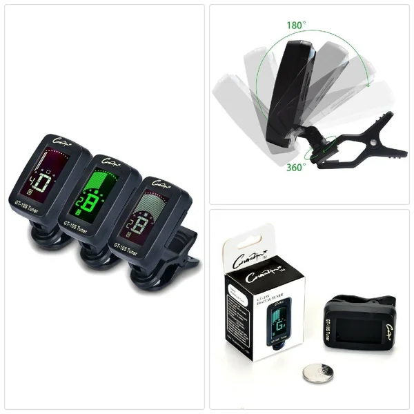 Guitar Tuner Digital Clip-On Tuner for Acoustic Electric Chromatic Bass Violin