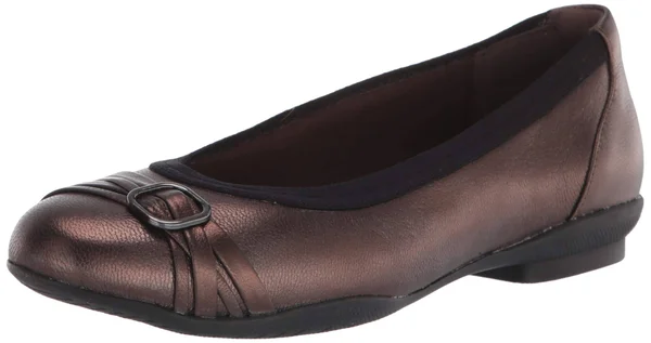 Clarks Sara Tulip Women's Shoes Metallic Leather : 10 B