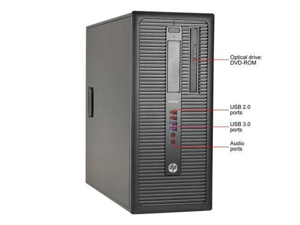 Recertified - HP Desktop Computer 600 G1-t Intel Core i5 4th Gen 4570 (3.20 GHz) 16 GB DDR3 240 GB SSD Intel HD Graphics 4600 Wi