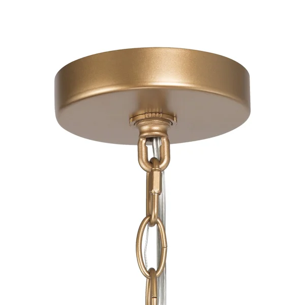 LALUZ Daenerys 3-Light Gold with Black Modern/Contemporary Chandelier, VQAEINLWS388227
