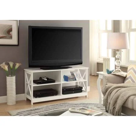 Copper Grove Cranesbill X-Base TV Stand (White) - 47.25 x 15.75 x 23.5