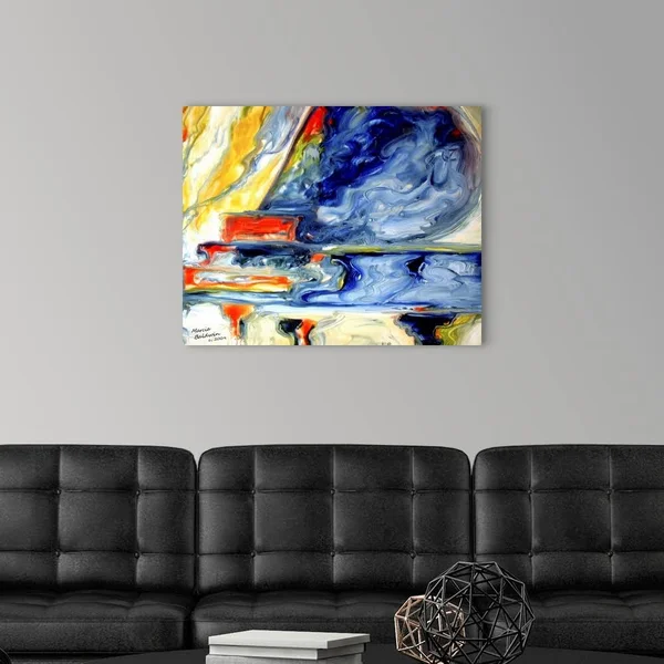 Grand Piano Music Abstract 2420, Canvas Wall Art, 30x24, Great Big Canvas