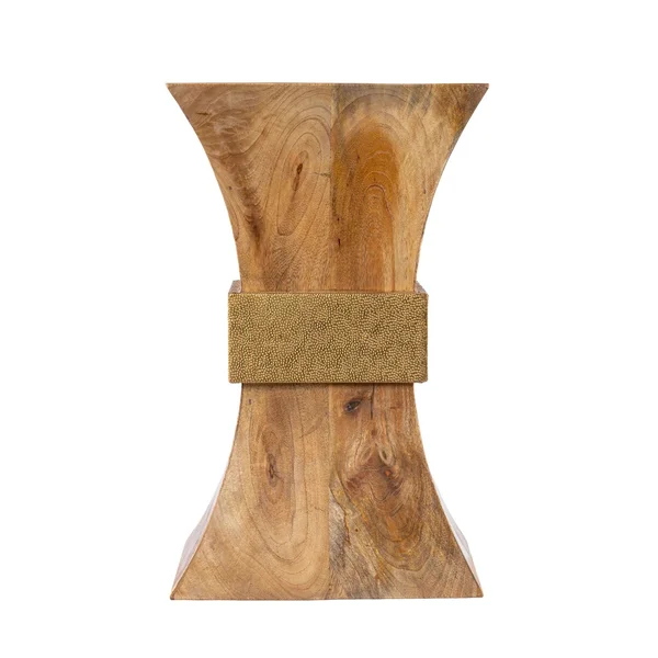17.75x22 Brown and Bronze Contemporary Square Accent Side Table