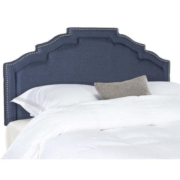Safavieh Alexia Linen Headboard - Navy - King