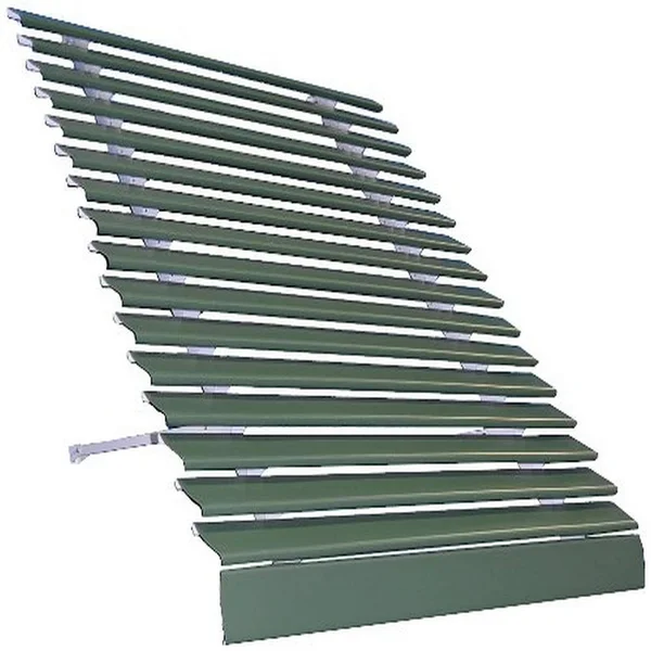 Americana Building Products Aluma Vue 48-in Wide x 25-in Projection Hunter Green Solid Fixed Window Awning - AVU2548H