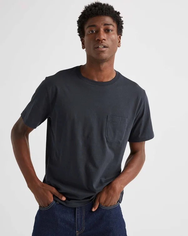 Richer Poorer Men's Pima Pocket T-Shirt, Size XXL, Black