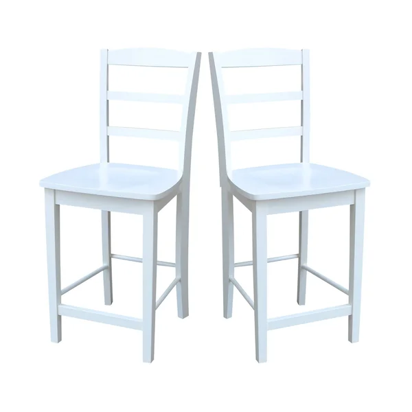 International Concepts Madrid White 24x22 Counter-Height Stool