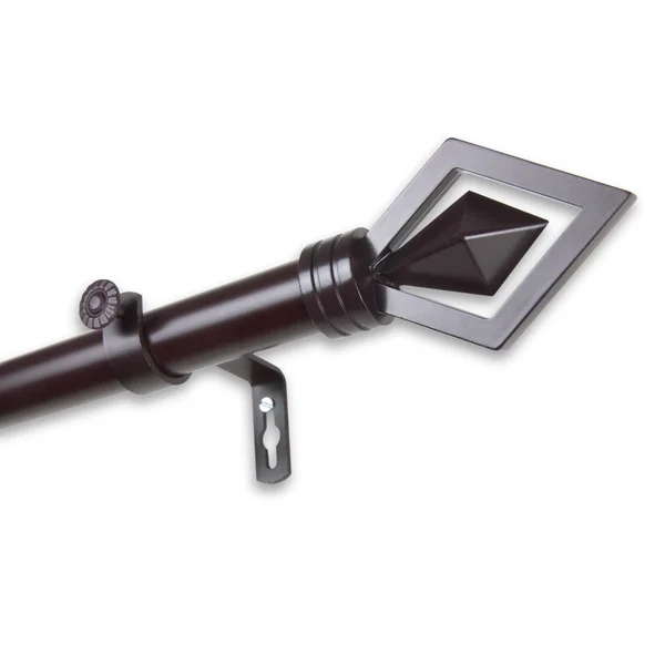 InStyleDesign Crystal Adjustable Curtain Rod, Size: 28, Brown