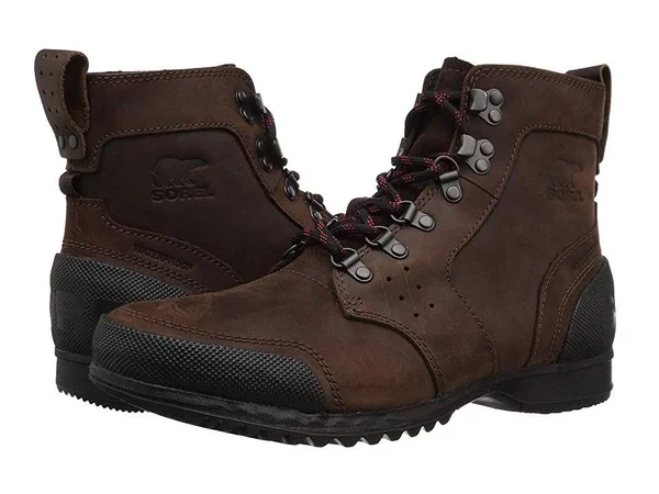 Sorel Men's Ankeny Mid Hiker Boot - 8 - Cattail, Black